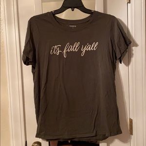 Olive Fall Slogan Tee